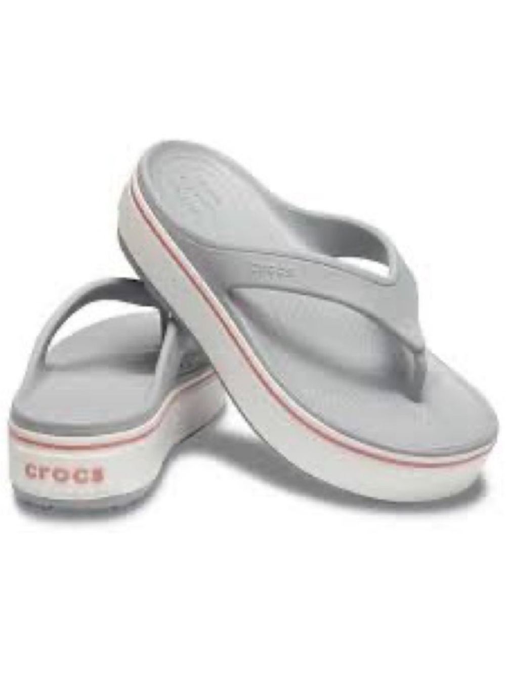 Crocs Crocband Gray Platform Flip Flop Sandals Women’s 9
